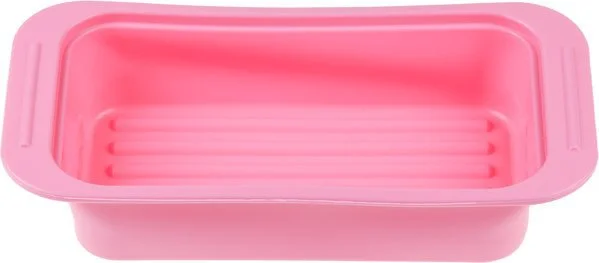 20-013427 PERFECTO LINEA Форма для выпечки силиконовая прямоугольная 25х13,5х5 см розовая (фото 1)