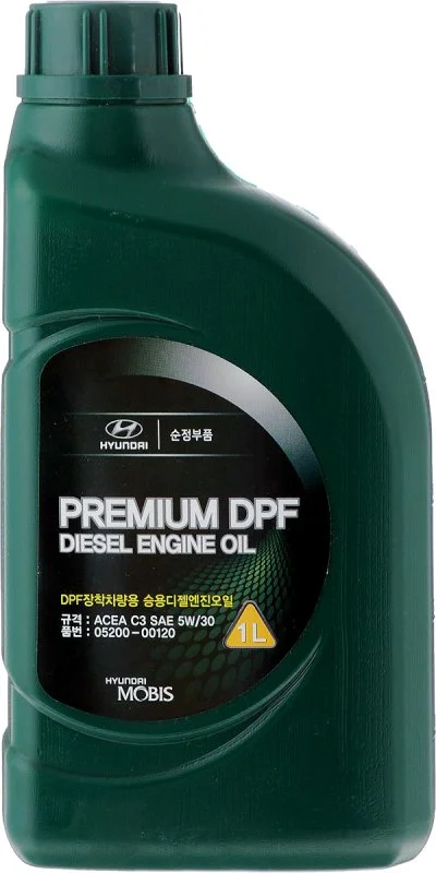 05200-00120 HYUNDAI/KIA/MOBIS Моторное масло 5W30 синтетическое MOBIS Premium DPF Diesel 1 л (фото 2)