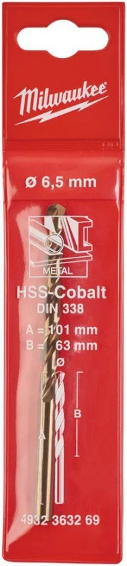 4932363269 MILWAUKEE Сверло по металлу 6,5х63х101 мм HSS-Co (фото 1)