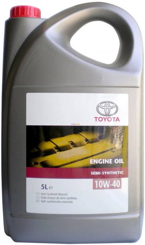 08880-80825 TOYOTA Моторное масло 10W40 полусинтетическое Engine Oil 5 л (фото 1)