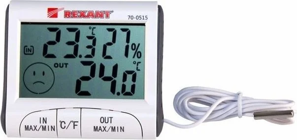 70-0515 REXANT Термогигрометр электронный комнатно-уличный (фото 1)