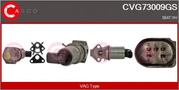 CVG73009GS CASCO Клапан возврата ОГ (фото 1)