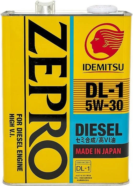 2156041 IDEMITSU Моторное масло 5W30 синтетическое Zepro Diesel DL-1 4 л (фото 1)
