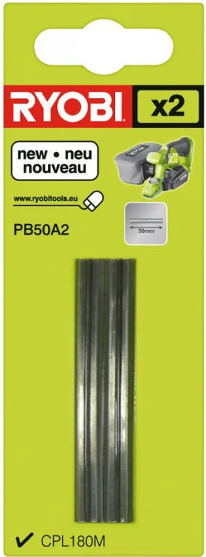 5132002602 Ryobi Набор ножей для рубанка PB 50 A2 для CPL 180 MHG 2 штуки (фото 1)