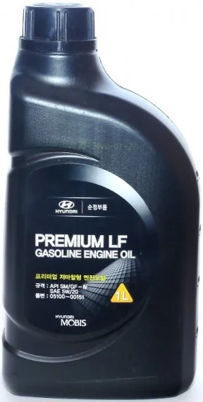 05100-00151 HYUNDAI/KIA/MOBIS Моторное масло 5W20 синтетическое MOBIS Premium LF Gasoline 1 л (фото 2)