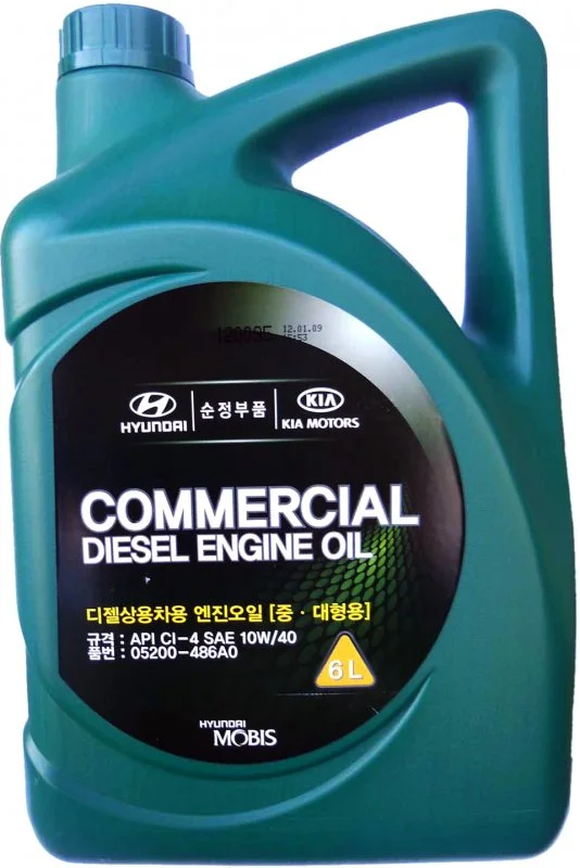 05200-486A0 HYUNDAI/KIA/MOBIS Моторное масло 10W40 полусинтетическое MOBIS Commercial Diesel 6 л (фото 2)
