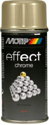 312603 MOTIP Краска аэрозольная Deco Effect Chrome золото 150 мл (фото 1)