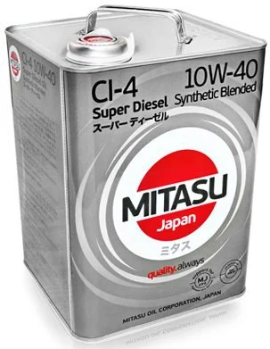 MJ-222-6 MITASU Моторное масло 10W40 полусинтетическое Super LL Diesel CI-4 6 л (фото 1)