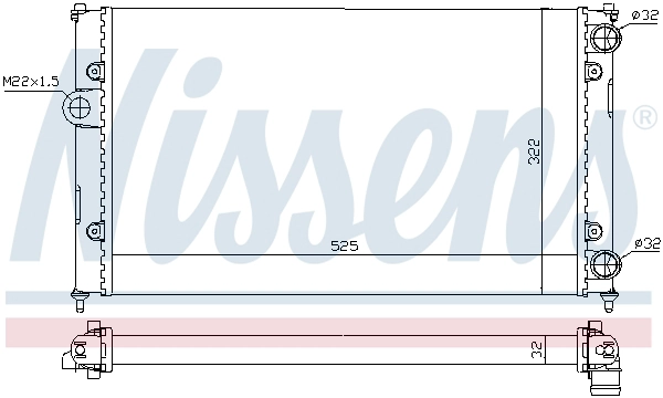 691524 NISSENS Радиатор, охлаждение двигателя (фото 1)