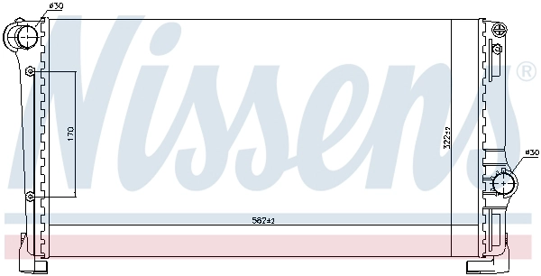 692166 NISSENS Радиатор, охлаждение двигателя (фото 2)