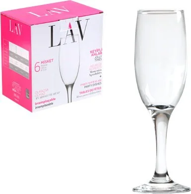 LV-MIS535F LAV Набор бокалов для шампанского Misket 6 штук 190 мл (фото 1)