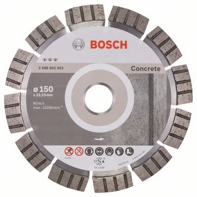 2608602653 BOSCH Круг алмазный 150х22 мм Best for Concrete (фото 1)