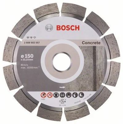 2608602557 BOSCH Круг алмазный 150х22 мм Expert for Concrete (фото 1)