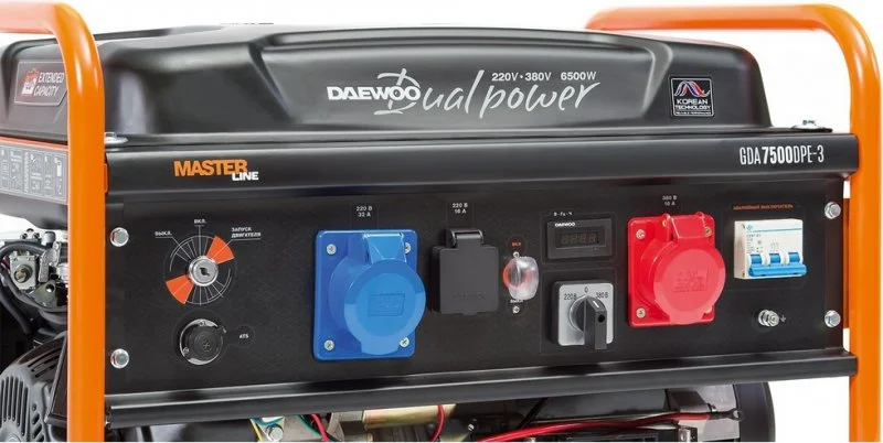 GDA 7500 DPE-3 DAEWOO POWER Генератор бензиновый DAEWOO GDA 7500 DPE-3 (фото 2)