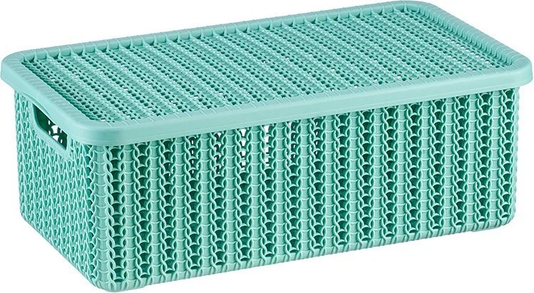 М2370 IDEA Коробка для хранения вещей пластиковая 6 л Вязание белая (фото 1)