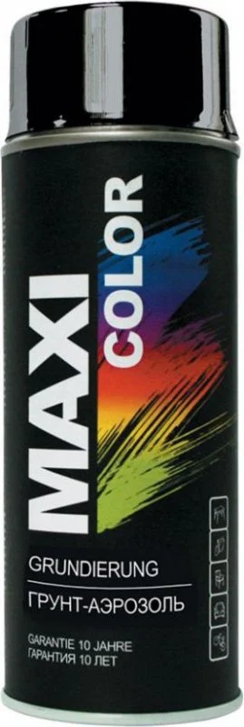 0004MX Maxi Color Грунтовка аэрозольная черный 400 мл (фото 1)