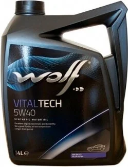 16116/4 WOLF Моторное масло 5W40 синтетическое VitalTech 4 л (фото 1)