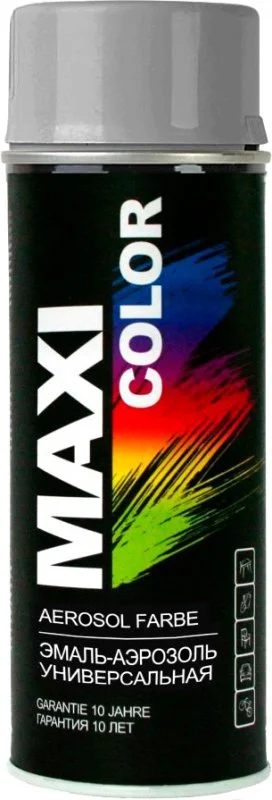 9006MX Maxi Color Эмаль аэрозольная универсальная серебристый 9006 400 мл (фото 1)