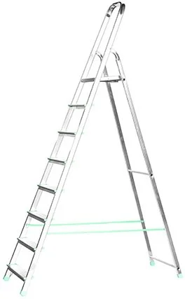 2918 ITOSS Лестница-стремянка алюминиевая односторонняя 162 см 5,83 кг Eurostyl (фото 1)