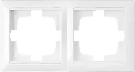 ЮЛИГ.735212.215 BYLECTRICA Рамка двухместная Стиль белая (фото 1)