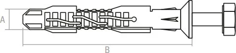 SMC3-46136-25 STARFIX Дюбель фасадный 10х160 мм нейлон потай с шурупом 25 штук (фото 1)