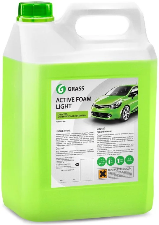 132101 GRASS Автошампунь для бесконтактной мойки Active Foam Light 5 л (фото 1)
