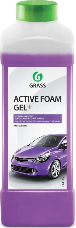 113180 GRASS Автошампунь для бесконтактной мойки Active Foam GEL+ 1 л (фото 1)