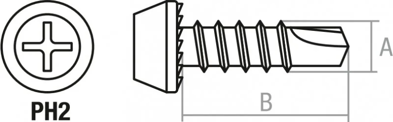 SMZ1-53625-50 STARFIX Саморез для листового металла 3,5х9,5 мм цинк со сверлом 50 штук (фото 3)