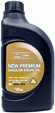 05100-00161 HYUNDAI/KIA/MOBIS Моторное масло 0W20 синтетическое MOBIS New Premium Gasoline Engine 1 л (фото 1)