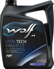 21116/4 WOLF Моторное масло 5W40 синтетическое VitalTech PI C3 4 л (фото 1)