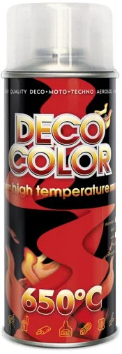 13313 DECO COLOR Краска термостойкая 300 °С бесцветный 400 мл (фото 1)