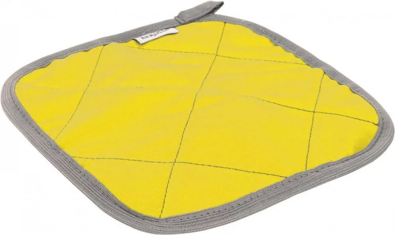 75-710-00135 BEROSSI Прихватка текстильная Assol 20х20 см серый/желтый (фото 1)