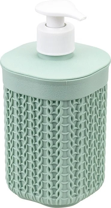 М2239 IDEA Дозатор для жидкого мыла Вязание белый ротанг (фото 1)