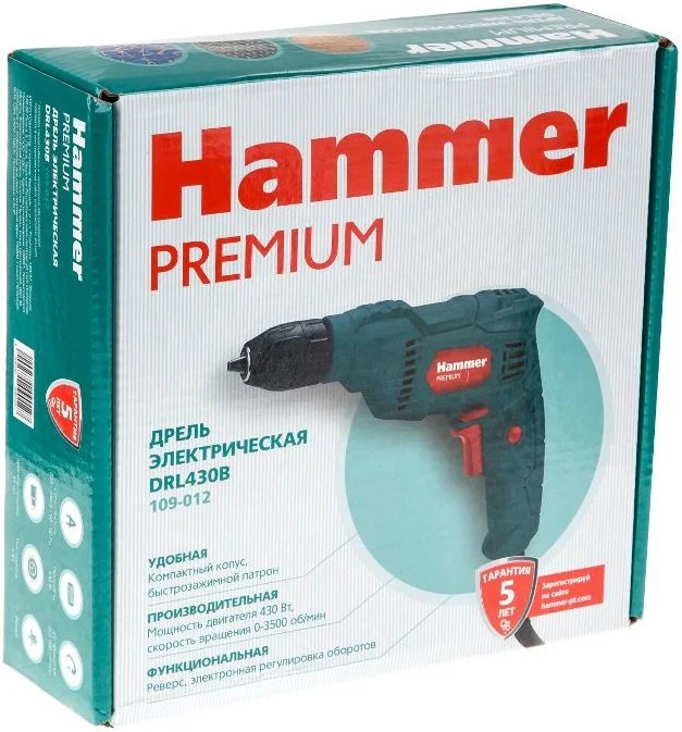 545455 HAMMER Дрель DRL430B Premium (фото 9)