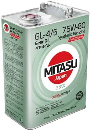 MJ-441-4 MITASU Масло трансмиссионное 75W80 полусинтетическое FE Gear Oil 4 л (фото 1)