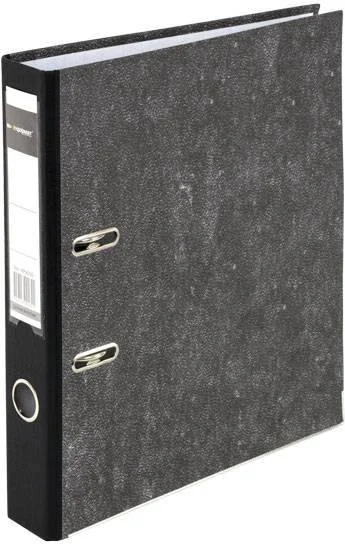 KP9050 INФОРМАТ Папка-регистратор 55 мм мрамор собранный черный (фото 1)
