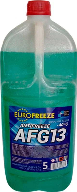 52240 Eurofreeze Антифриз зеленый Antifreeze AFG 13 4,8 кг (фото 1)