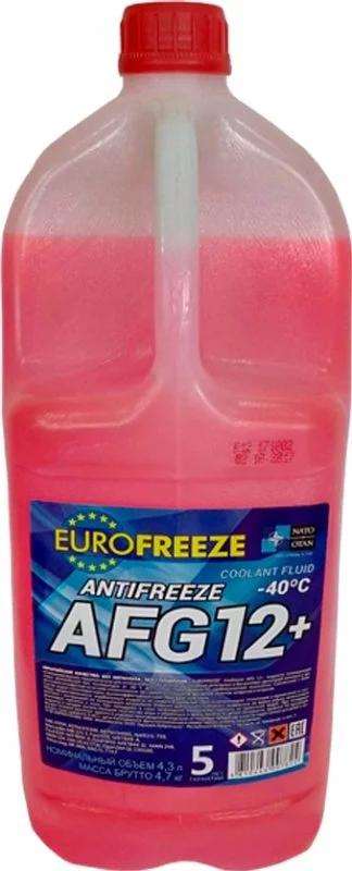 52237 Eurofreeze Антифриз красный Antifreeze AFG 12+ 4,8 кг (фото 1)