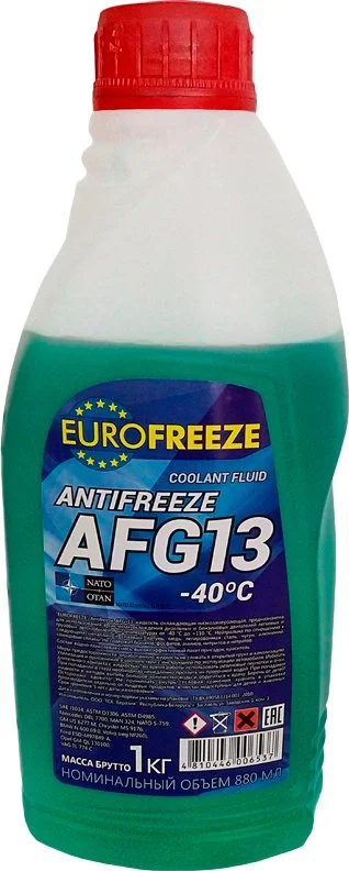 52292 Eurofreeze Антифриз зеленый Antifreeze AFG 13 1 кг (фото 1)