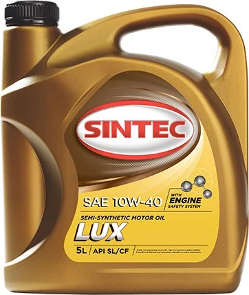 801944 SINTEC Моторное масло 10W40 полусинтетическое Люкс 5 л (фото 1)