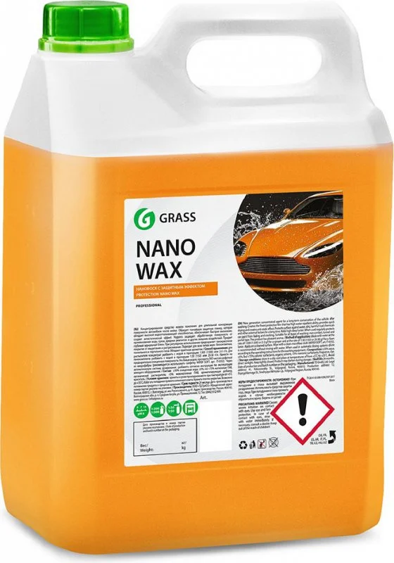 110255 GRASS Воск для автомобиля Nano Wax 5 л (фото 1)