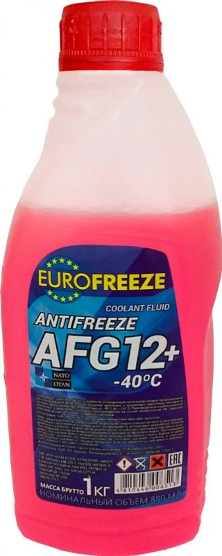 52291 Eurofreeze Антифриз красный Antifreeze AFG 12+ 1 кг (фото 1)