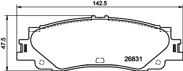 NP1195 NISSHINBO Комплект тормозных колодок, дисковый тормоз (фото 1)