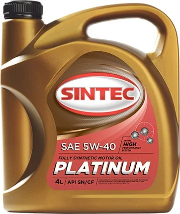 801941 SINTEC Моторное масло 5W40 синтетическое Platinum 4 л (фото 1)