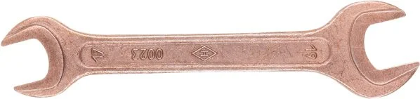 21205014 НИЗ Ключ рожковый омедненный 17х19 мм (фото 1)