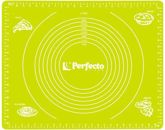 23-504000 PERFECTO LINEA Коврик для теста с мерными делениями 50х40 см салатовый (фото 1)