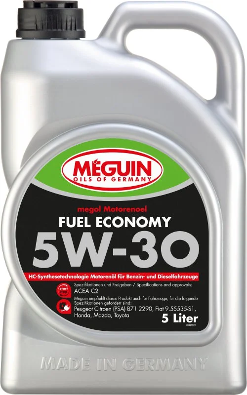 9441 MEGUIN Моторное масло 5W30 синтетическое Megol Fuel Economy 5 л (фото 1)