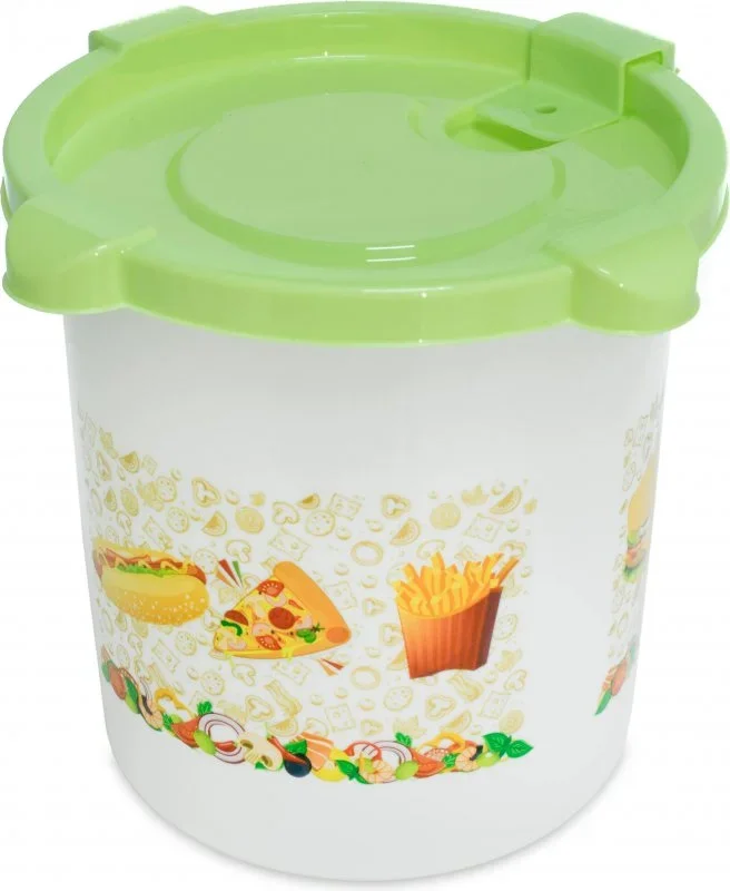 ИК54938000 BEROSSI Контейнер пластиковый для пищевых продуктов круглый Good Day 0,8 л салатный (фото 1)