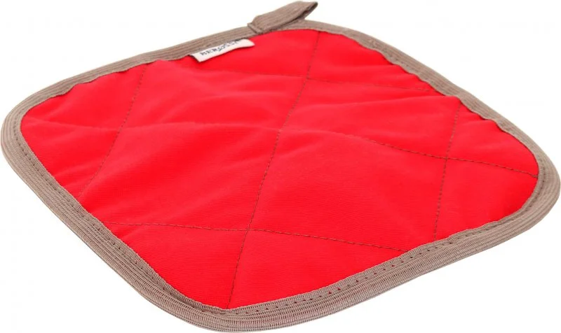 75-710-00155 BEROSSI Прихватка текстильная Assol 20х20 см серый/красный (фото 1)
