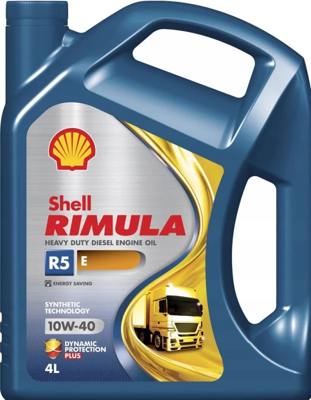 550044872 SHELL Моторное масло 10W40 полусинтетическое Rimula R5 E 4 л (фото 1)